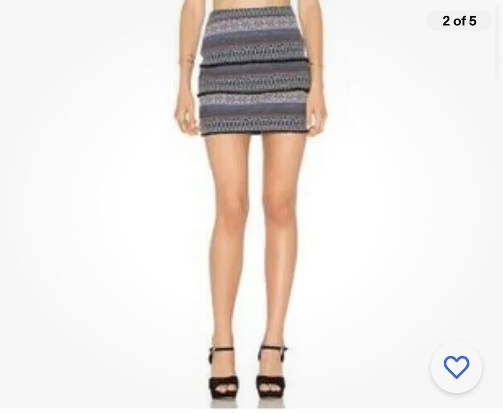 Anthropologie Greylin Skirt Sz S Short Party Club Colorful Aztec Chevron Y2K